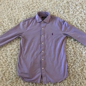 Mens Ralph Lauren Knit Dress Shirt - Medium Purple